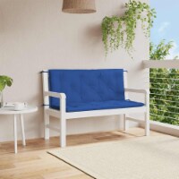 vidaXL Garden Bench Cushions 2pcs Blue 47.2 x19.7 x2.8 Oxford Fabric