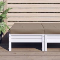 vidaXL Floor Pallet Cushion 23.6 x23.6 x2.4  Taupe Fabric