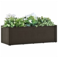 vidaXL Garden Raised Bed with Self Watering System Mocha 39.4 x16.9 x13