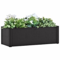 vidaXL Garden Raised Bed with Self Watering System Anthracite 39.4 x16.9 x13