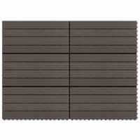 vidaXL Decking Tiles 6 pcs WPC 23.6 x11.8 11.6 ft² Dark Brown