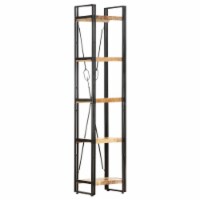 vidaXL 5-Tier Bookcase 15.7 x11.8 x70.9 Solid Mango Wood