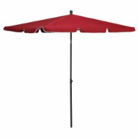 vidaXL Garden Parasol with Pole 82.7 x55.1 Bordeaux Red