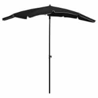 vidaXL Garden Parasol with Pole 78.7 x51.2 Black
