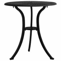 vidaXL Patio Table Black 24.4 x24.4 x25.6 Cast Aluminum