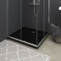 vidaXL Rectangular ABS Shower Base Tray Black 31.5 x35.4