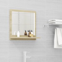 vidaXL Bathroom Mirror Sonoma Oak 15.7 x4.1 x14.6 Engineered Wood
