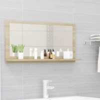 vidaXL Bathroom Mirror Sonoma Oak 31.5 x4.1 x14.6 Engineered Wood