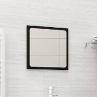vidaXL Bathroom Mirror Black 15.7 x0.6 x14.6 Engineered Wood