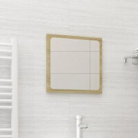 vidaXL Bathroom Mirror Sonoma Oak 15.7 x0.6 x14.6 Engineered Wood