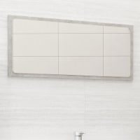 vidaXL Bathroom Mirror Concrete Gray 31.5 x0.6 x14.6 Engineered Wood