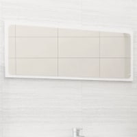 vidaXL Bathroom Mirror White 35.4 x0.6 x14.6 Engineered Wood