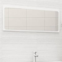vidaXL Bathroom Mirror White 39.4 x0.6 x14.6 Engineered Wood