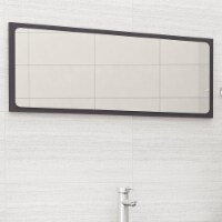 vidaXL Bathroom Mirror Gray 39.4 x0.6 x14.6 Engineered Wood