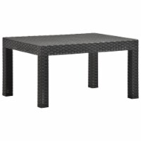 vidaXL Patio Table Anthracite 22.8 x22.8 x16.1  PP Rattan
