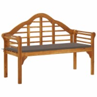 vidaXL Patio Queen Bench with Cushion 53.1 Solid Acacia Wood