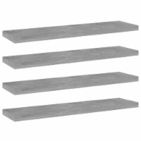 vidaXL Bookshelf Boards 4 pcs Concrete Gray 15.7 x3.9 x0.6 Engineered Wood