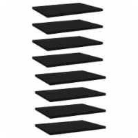 vidaXL Bookshelf Boards 8 pcs Black 15.7 x11.8 x0.6 Engineered Wood