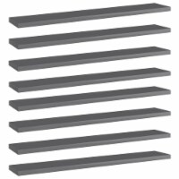 vidaXL Bookshelf Boards 8 pcs High Gloss Gray 23.6 x3.9 x0.6 Engineered Wood