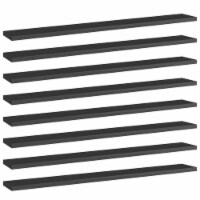 vidaXL Bookshelf Boards 8 pcs High Gloss Black 31.5 x3.9 x0.6 Engineered Wood