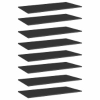 vidaXL Bookshelf Boards 8 pcs High Gloss Black 31.5 x7.9 x0.6 Engineered Wood
