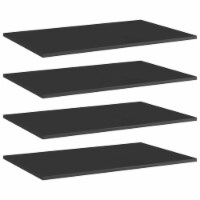 vidaXL Bookshelf Boards 4 pcs High Gloss Black 31.5 x19.7 x0.6  Engineered Wood