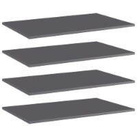 vidaXL Bookshelf Boards 4 pcs High Gloss Gray 31.5 x19.7 x0.6 Engineered Wood