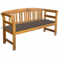 vidaXL Patio Bench with Cushion 61.8 Solid Acacia Wood