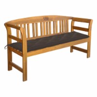 vidaXL Patio Bench with Cushion 61.8 Solid Acacia Wood