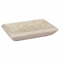 vidaXL Sink Cream 19.7 x13.8 x3.9 Marble