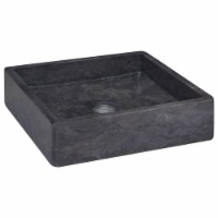 vidaXL Sink Black 15.7 x15.7 x3.9 Marble