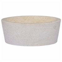 vidaXL Sink Cream Ø27.6 x5.9 Marble