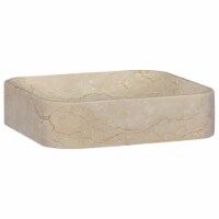 vidaXL Sink Cream 15.7 x15.7 x3.9 Marble