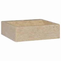 vidaXL Sink Cream 15.7 x15.7 x4.7 Marble