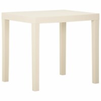 vidaXL Patio Table White 31.1 x25.6 x28.3  Plastic