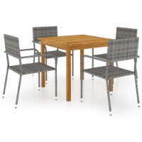 vidaXL 5 Piece Patio Dining Set Gray