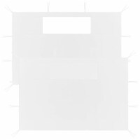 vidaXL Gazebo Sidewalls with Windows 2 pcs White