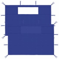 vidaXL Gazebo Sidewalls with Windows 2 pcs Blue