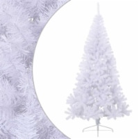 vidaXL Artificial Half Christmas Tree with Stand White 6 ft PVC