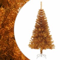 vidaXL Artificial Christmas Tree with Stand Gold 4 ft PET
