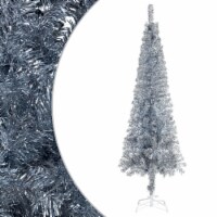 vidaXL Slim Christmas Tree Silver 6 ft