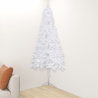 vidaXL Corner Artificial Christmas Tree White 4 ft PVC
