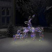 vidaXL 3 Piece Christmas Light Display Reindeers 229 LEDs