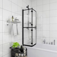 vidaXL Folding Shower Enclosure ESG 47.2 x55.1 Black