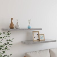 vidaXL Floating Wall Shelves 2 pcs Concrete Gray 31.5 x9.3 x1.5 MDF