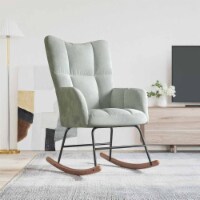 vidaXL Rocking Chair Light Gray Velvet