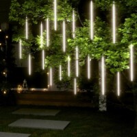 vidaXL Meteor Lights 20 pcs 2 ft Cold White 720 LEDs Indoor Outdoor