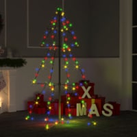 vidaXL Christmas Cone Tree 160 LEDs Indoor and Outdoor 3x4 ft