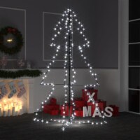 vidaXL Christmas Cone Tree 200 LEDs Indoor and Outdoor 3x5 ft