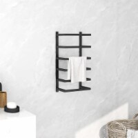 vidaXL Towel Rack Black 9.4 x4.7 x18.9 Steel